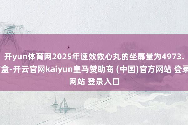 开yun体育网2025年速效救心丸的坐蓐量为4973.67万盒-开云官网kaiyun皇马赞助商 (中国)官方网站 登录入口